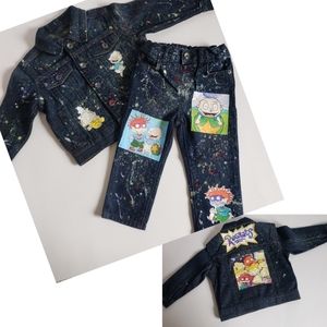 Rugrats Denim Sets Boys Girls Custom